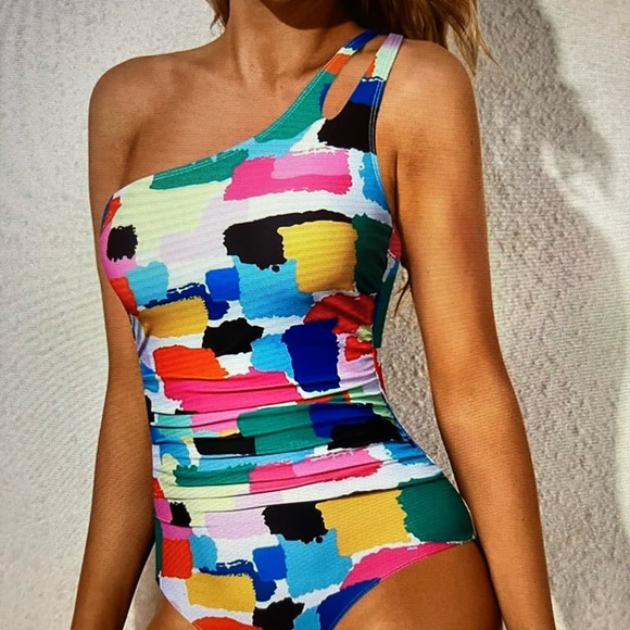 Holipick Other - COPY - NWT Holipick Colorful One-Shoulder Women's Swimsuit Large 12-14